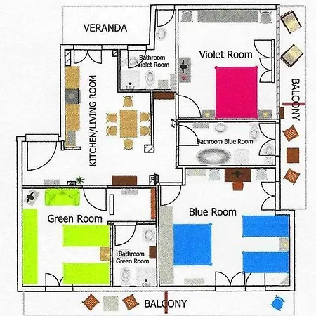 Apartment Romekindhome - Vatican - 3 Bedrooms With Private Bathrooms And Balconies Rome